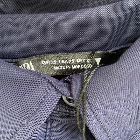 Zara Draped midi Dress Midnight Blue size XS - Picture 11 of 11